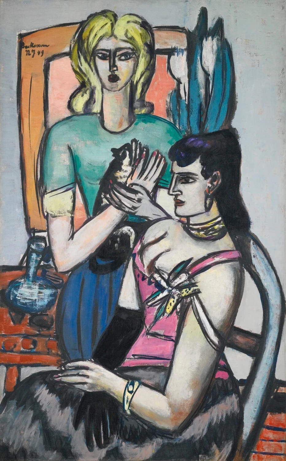 Prima del ballo (Due donne con gatto), 1949